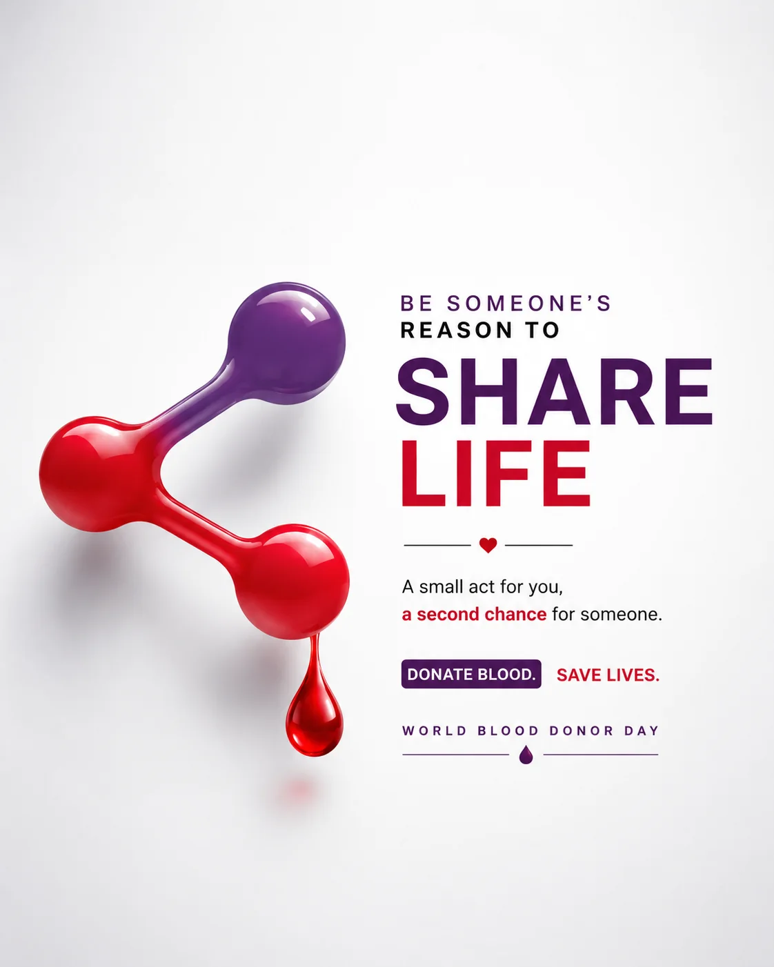 World Blood Donor Day campaign poster
