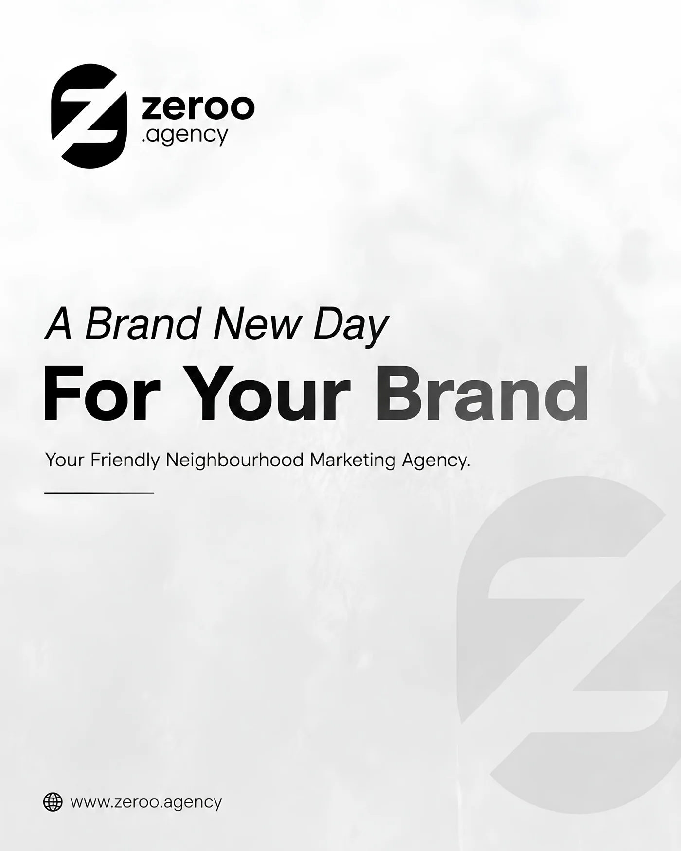 Zeroo Agency brand campaign poster
